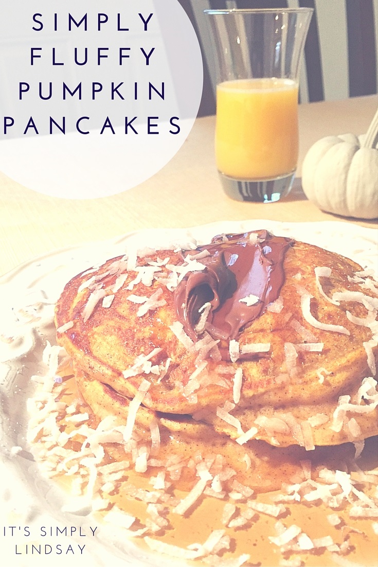 simply fluffy pumpkin pancakes- It's Simply Lindsay