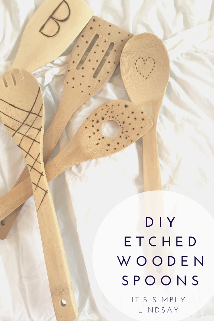 DIY etched wooden spoons It's Simply Lindsay
