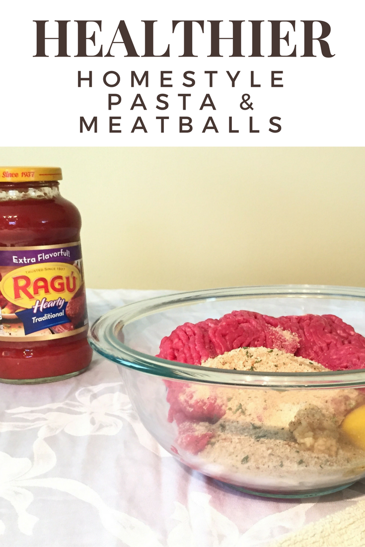 Healthier homestyle pasta and meatballs - It's Simply Lindsay