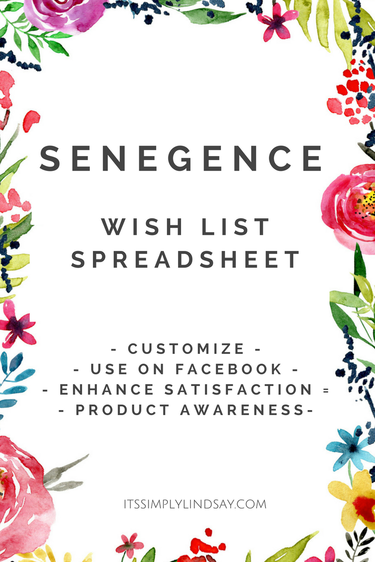 wish list spreadsheet