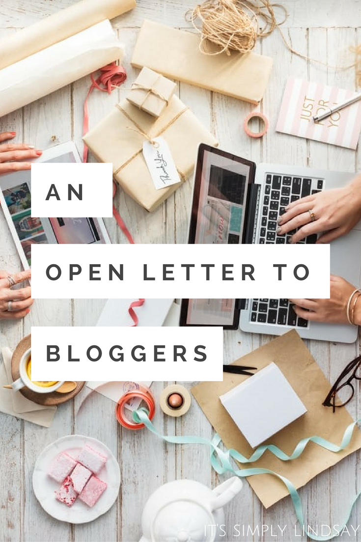 open letter to bloggers