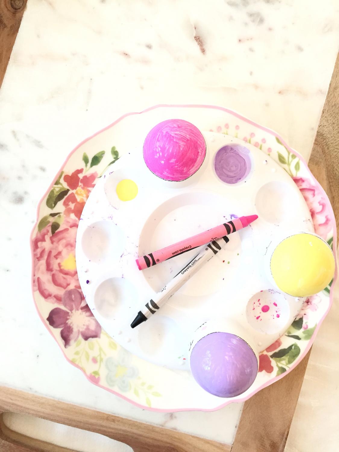 Adorable friends painted eggs