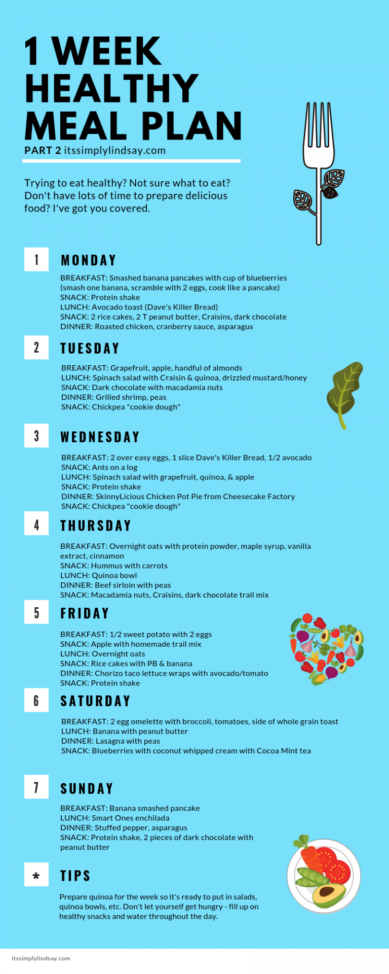 7 Day Healthy Meal Plan It s Simply Lindsay